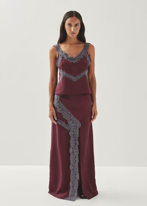 Hebe Burgundy Top from Alohas