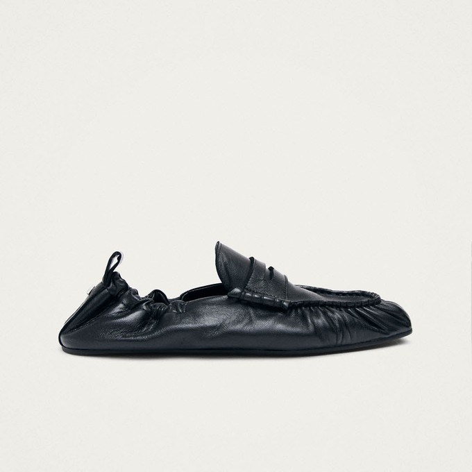 Sage Black Leather Loafers from Alohas