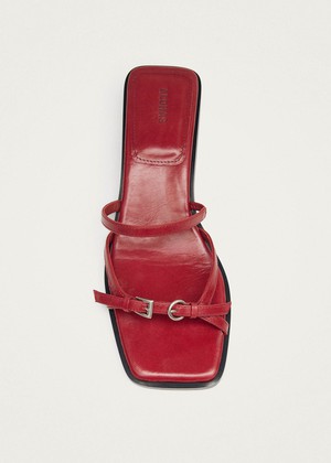 Liko Rift Red Leather Sandals from Alohas
