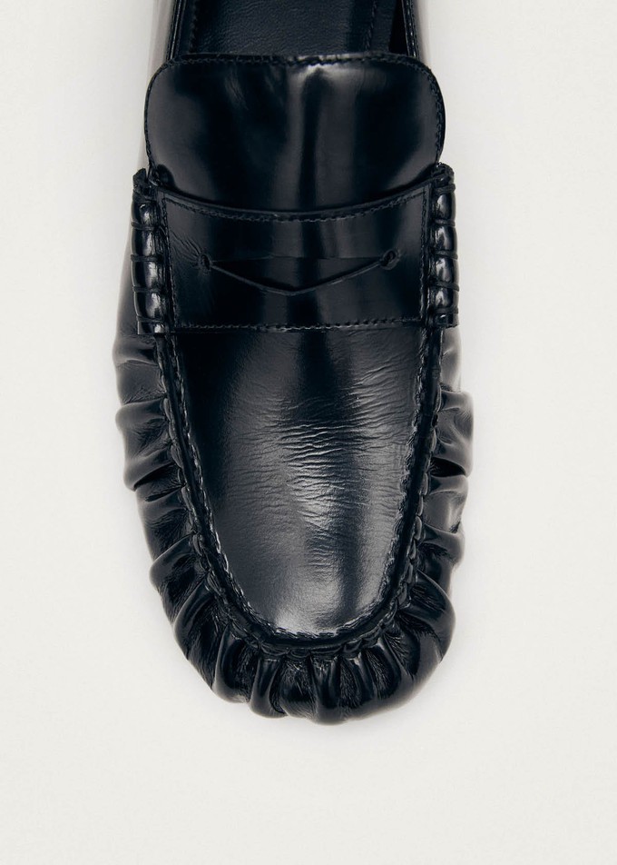 Aven Black Leather Loafers from Alohas