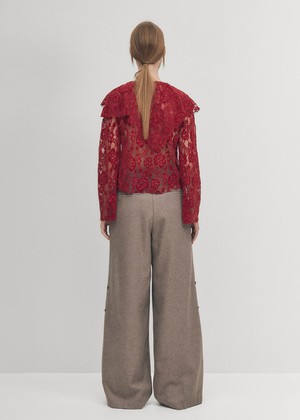 Tolpa Lace Wine Blouse from Alohas