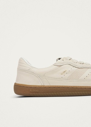 Tb.00 Barefoot Cream Leather Sneakers from Alohas