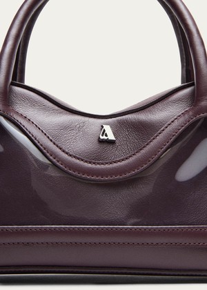 Hilma Mini Vinyl Burgundy Leather Bag from Alohas