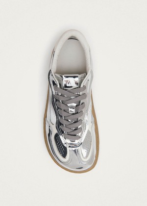 Tb.00 Barefoot Rife Shimmer Silver Cream Leather Sneakers from Alohas
