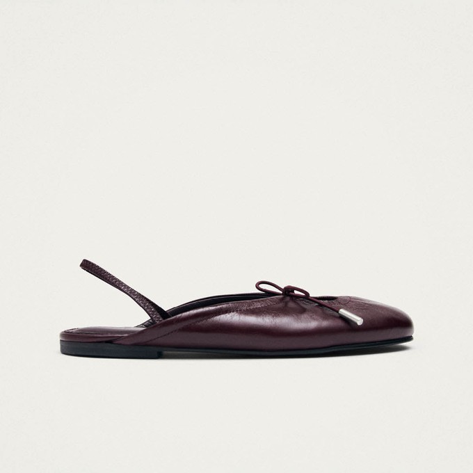 Oli Rift Burgundy Leather Ballet Flats from Alohas