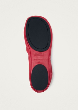 Rosalind Barefoot Red Leather Ballet Flats from Alohas