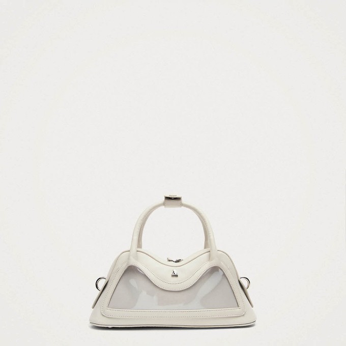 Hilma Mini Vinyl White Leather Bag from Alohas