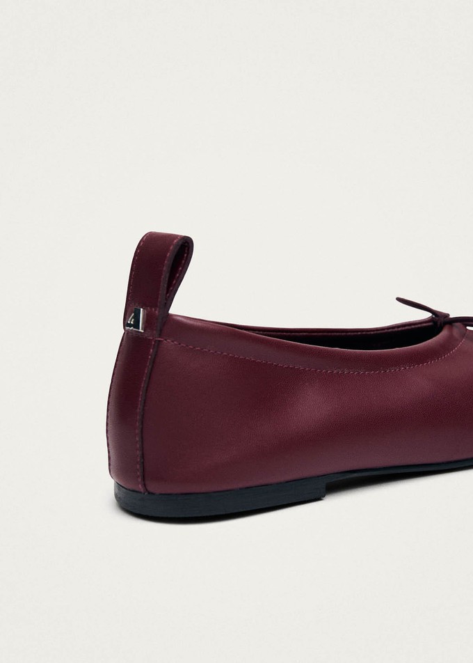 Rosalind Burgundy Vegan Leather Ballet Flats from Alohas