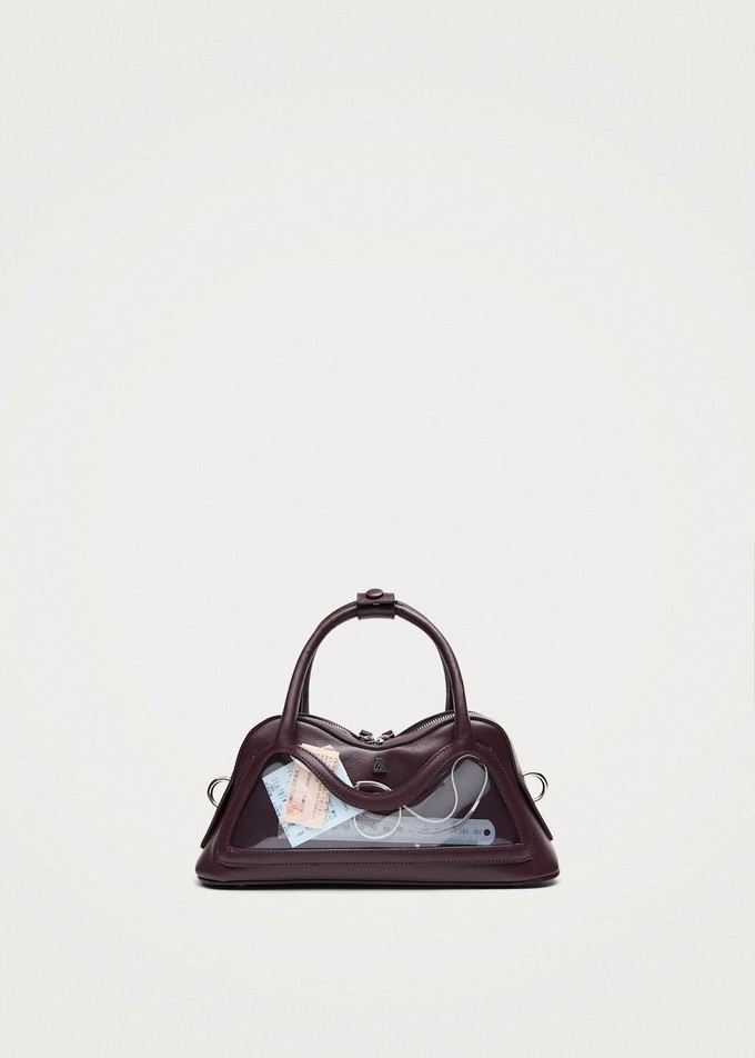 Hilma Mini Vinyl Burgundy Leather Bag from Alohas
