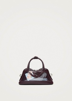 Hilma Mini Vinyl Burgundy Leather Bag from Alohas