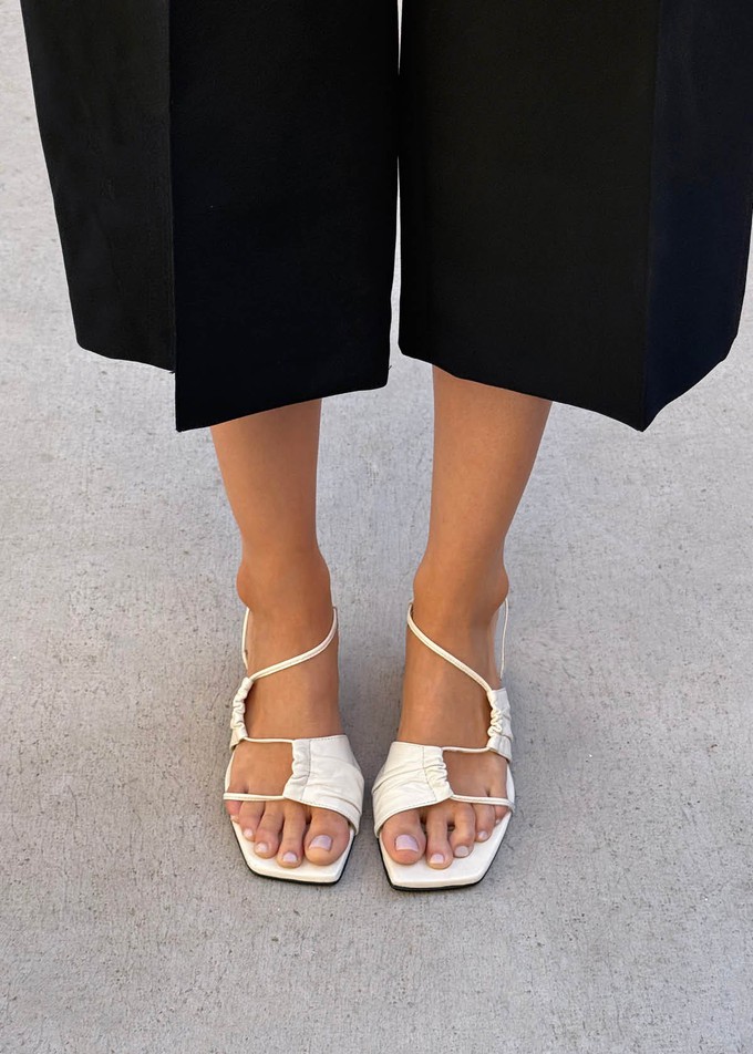 Juniper Cream Leather Sandals from Alohas