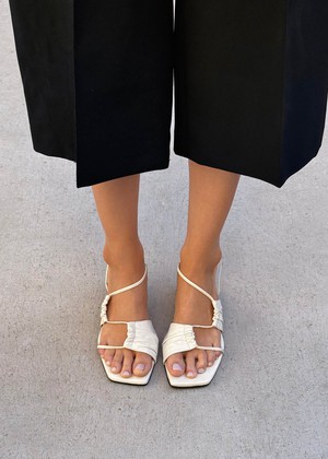 Juniper Cream Leather Sandals from Alohas