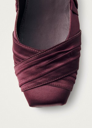 Volant Silky Burgundy Ballet Flats from Alohas