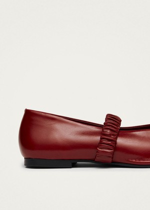 Lautan Red Leather Ballet Flats from Alohas