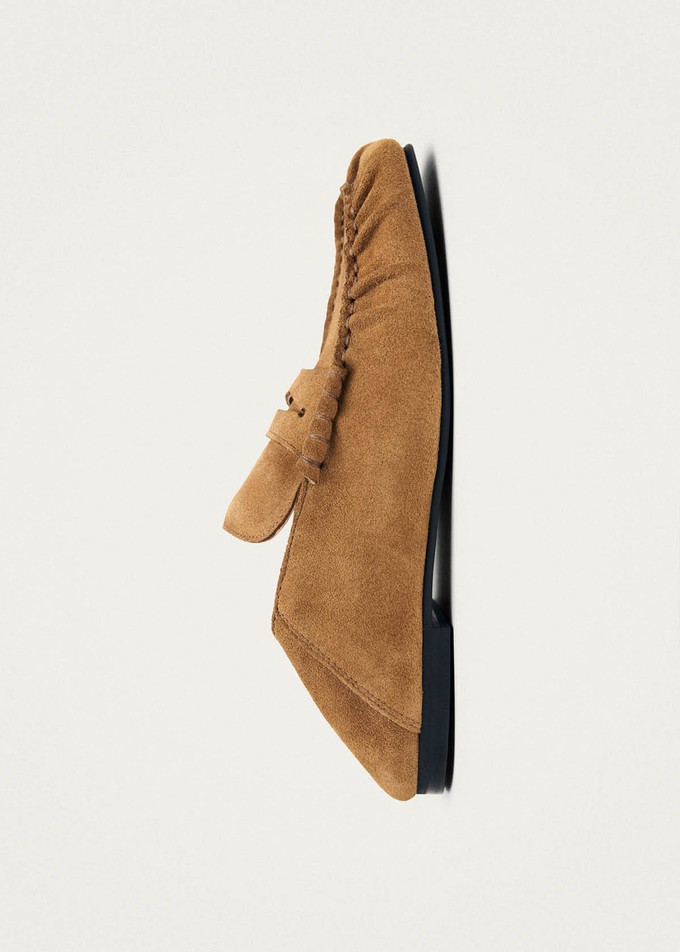 Aven Mule Suede Tan Leather Loafers from Alohas
