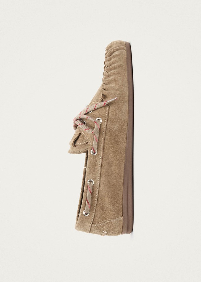 Rowan Sporty Suede Beige Leather Loafers from Alohas