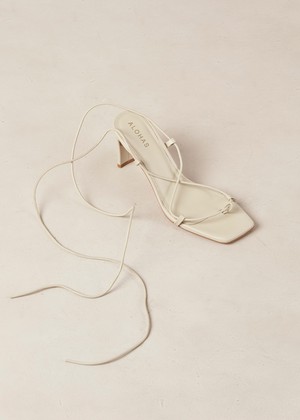 Bellini Cream Leather Sandals from Alohas