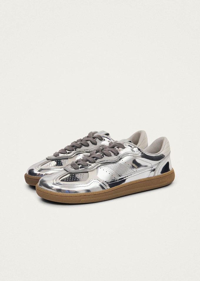 Tb.00 Barefoot Rife Shimmer Silver Cream Leather Sneakers from Alohas