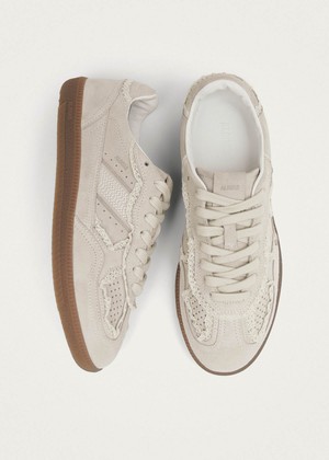 Tb.490 Crochet Cream Leather Sneakers from Alohas Tb.490 Crochet Cream Leather Sneakers from Alohas
