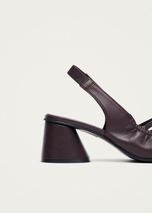 Marly Burgundy Leather Pumps from Alohas