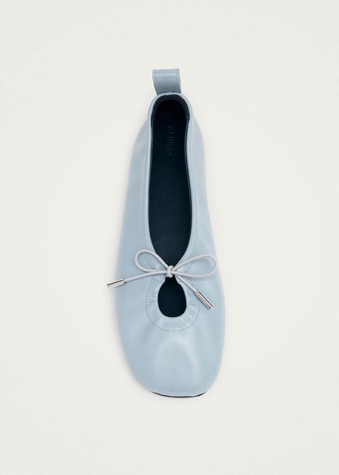 Rosalind Blue Leather Ballet Flats from Alohas