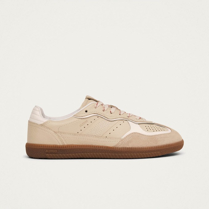 Tb.490 Rife Grain Cream Leather Sneakers from Alohas
