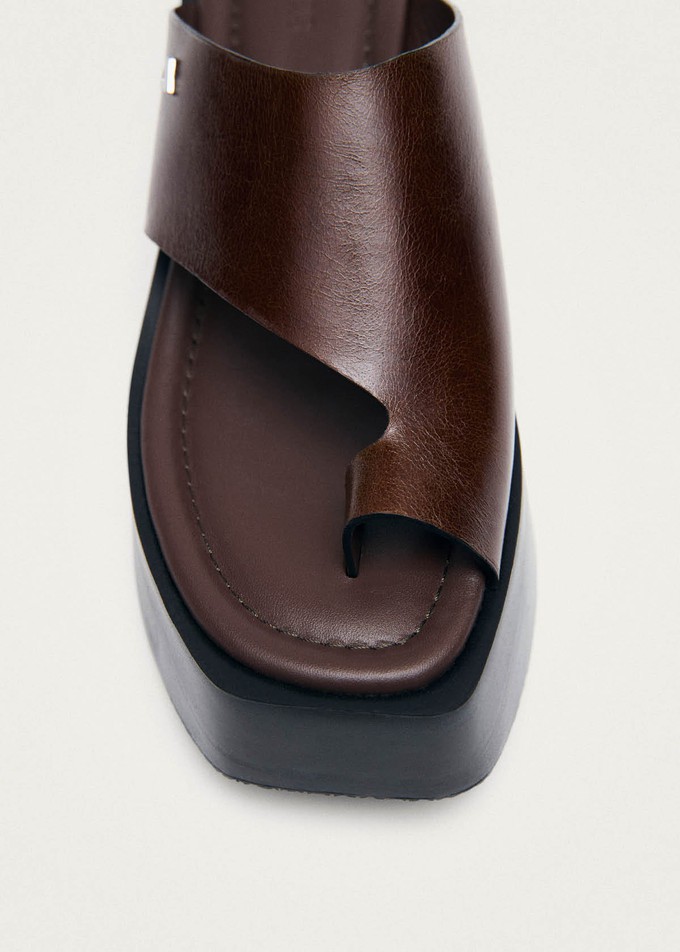 Nova Rift Brown Leather Sandals from Alohas