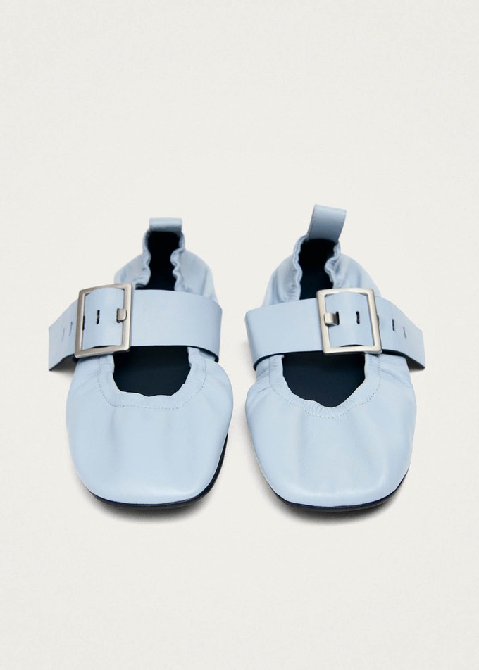 Sarea Blue Leather Ballet Flats from Alohas