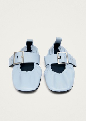 Sarea Blue Leather Ballet Flats from Alohas