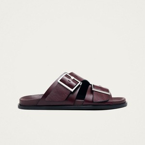 Alba Rift Burgundy Leather Sandals from Alohas