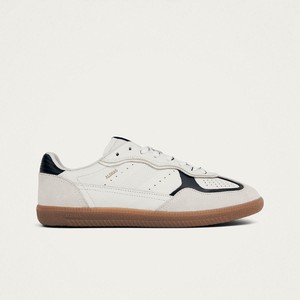 Tb.490 Rife Grain White Black Leather Sneakers from Alohas