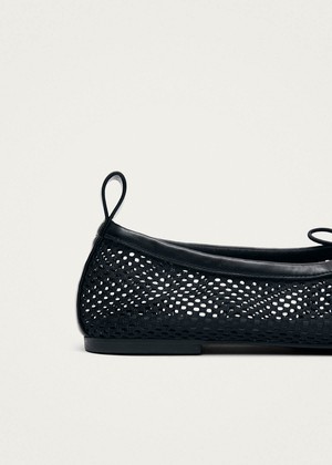 Rosalind Mesh Black Ballet Flats from Alohas