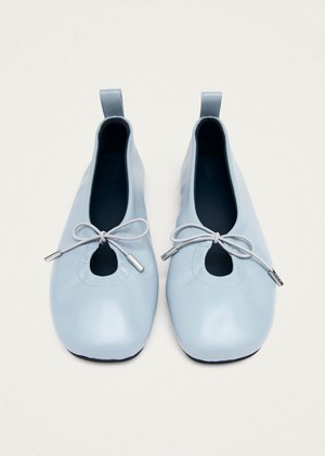 Rosalind Blue Leather Ballet Flats from Alohas