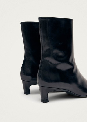 Ambar Rift Black Leather Ankle Boots from Alohas
