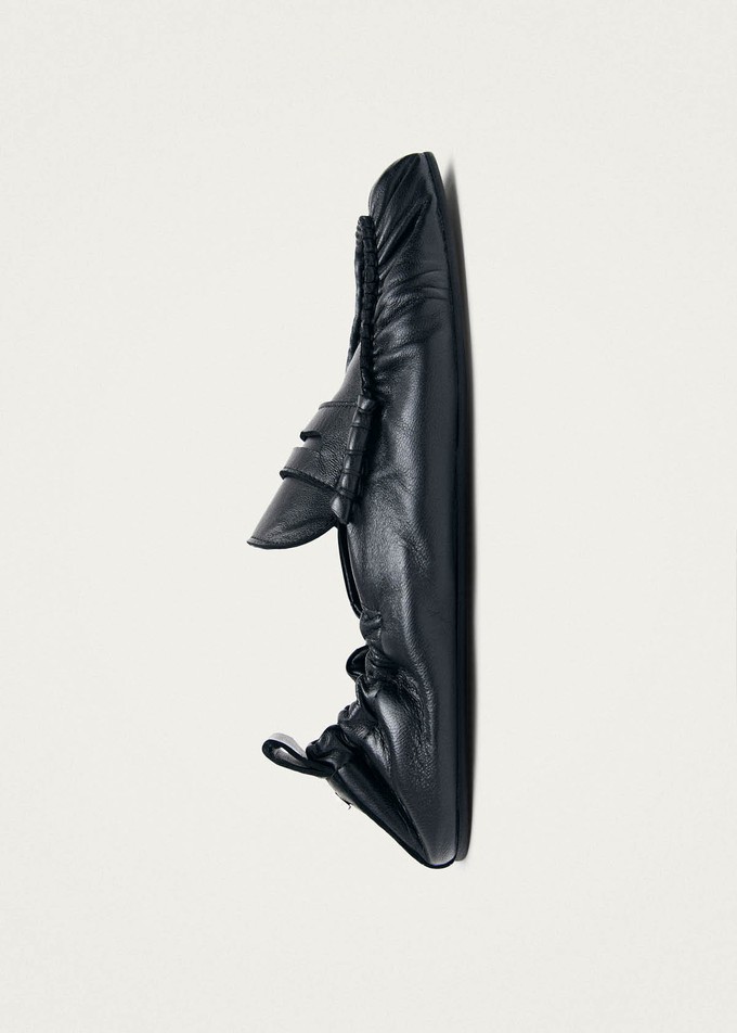 Sage Black Leather Loafers from Alohas