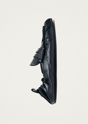 Sage Black Leather Loafers from Alohas