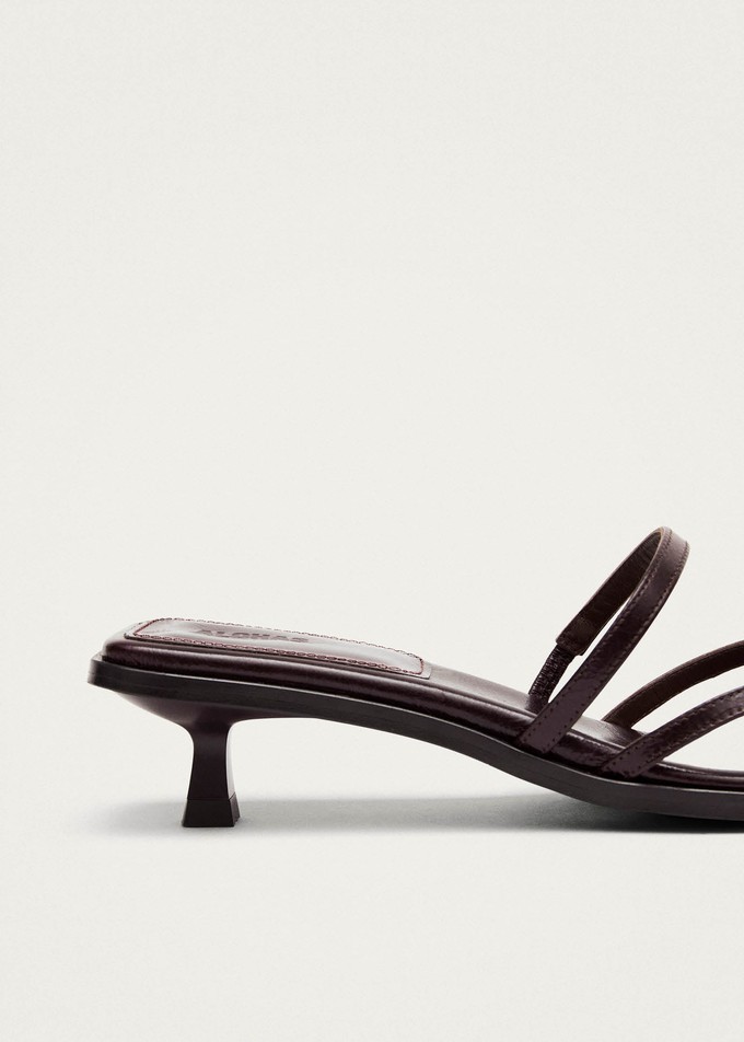 Liko Rift Dark Brown Leather Sandals from Alohas