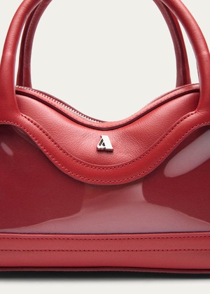 Hilma Mini Vinyl Red Leather Bag from Alohas