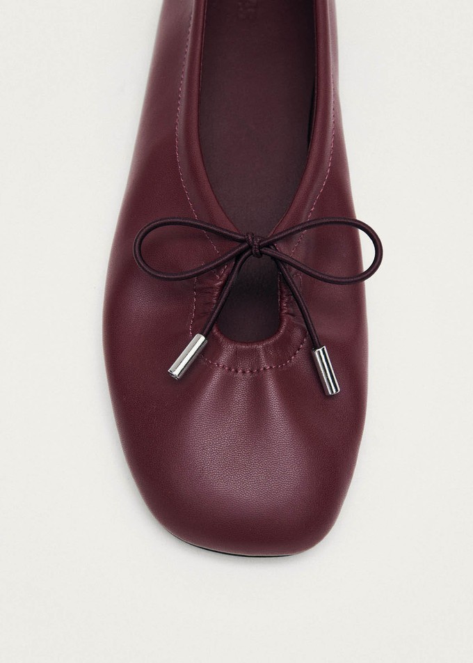 Rosalind Burgundy Vegan Leather Ballet Flats from Alohas