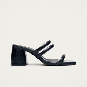 Indiana Rift Black Leather Sandals from Alohas