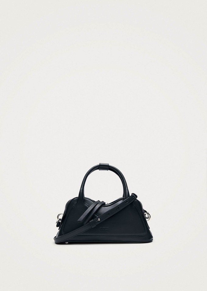 Hilma Mini Vinyl Black Leather Bag from Alohas