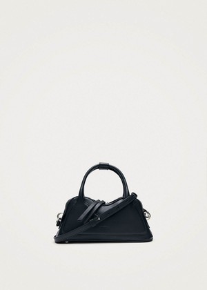 Hilma Mini Vinyl Black Leather Bag from Alohas