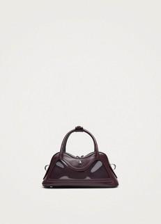 Hilma Mini Vinyl Burgundy Leather Bag via Alohas