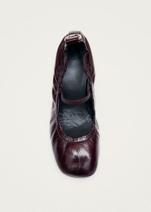 Rhiane Patent Burgundy Leather Pumps from Alohas