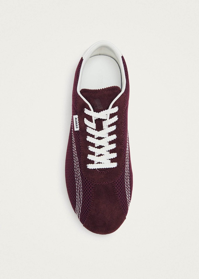 Tb.267 Welle Mesh Burgundy Leather Sneakers from Alohas