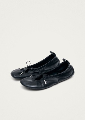 Rosalind Barefoot Black Leather Ballet Flats from Alohas
