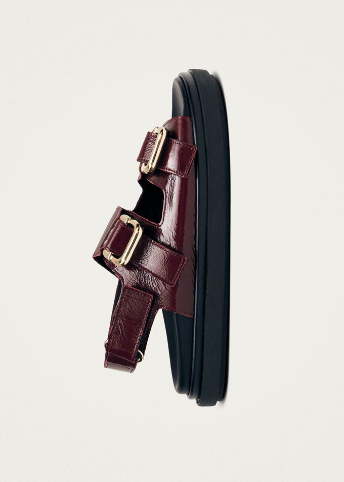 Harper Onix Burgundy Leather Sandals from Alohas