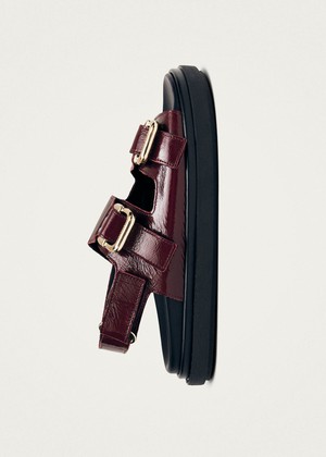 Harper Onix Burgundy Leather Sandals from Alohas