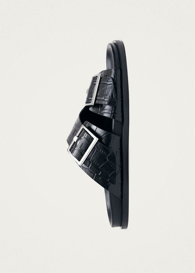Alba Alli Black Leather Sandals from Alohas