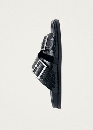 Alba Alli Black Leather Sandals from Alohas
